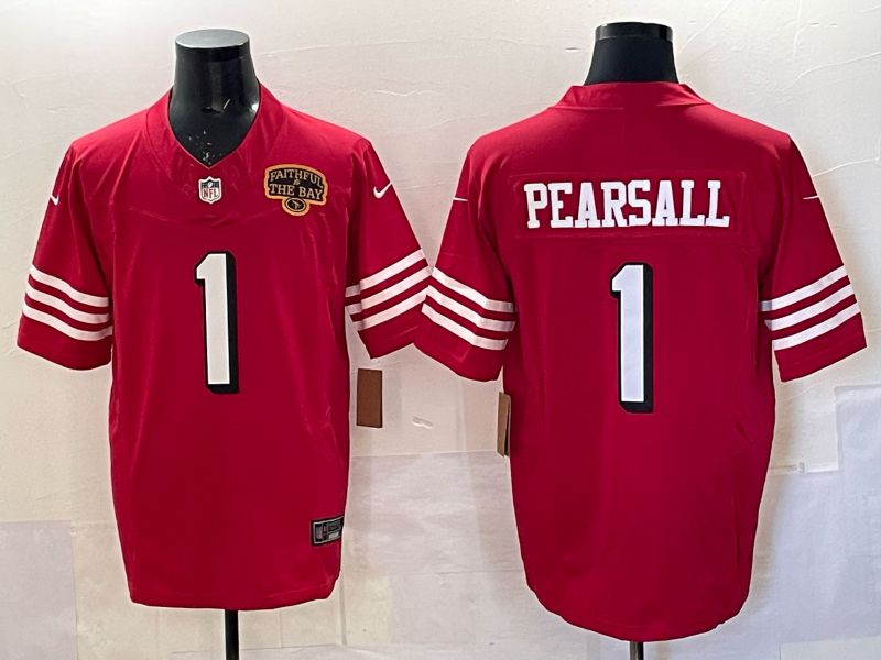 Men 2025 San Francisco 49ers #1 Pearsall red 3th generation Nike Limited NFL Jersey style  0011->san francisco 49ers->NFL Jersey